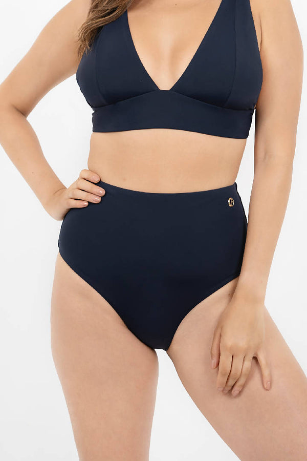 Uluwatu Timeless Bikini Bottom in Dark Blue Pebble