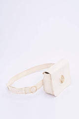 New York Piñatex® Belt Bag in Latte White