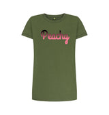 Ladies Eco & Vegan Friendly 100% Organic Cotton Tshirt Dress - Peachy