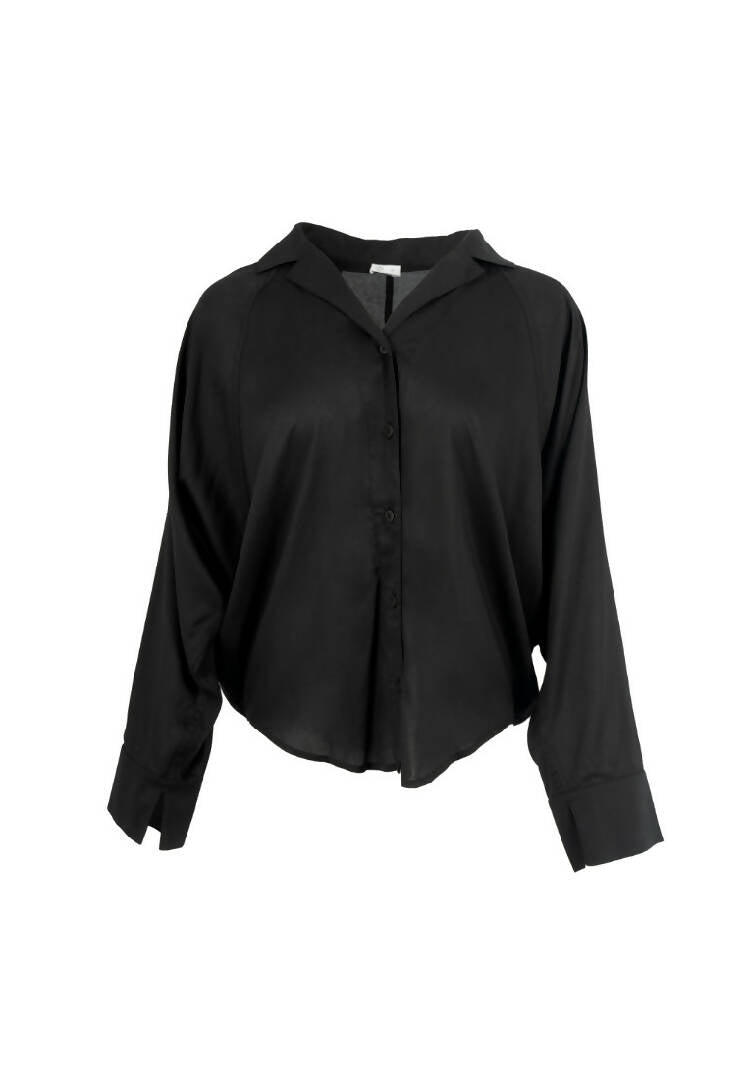 Siena Batwing Sleeve Shirt-Black