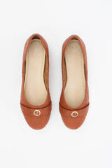 Cape Town Ballerina Flats in Canela Brown