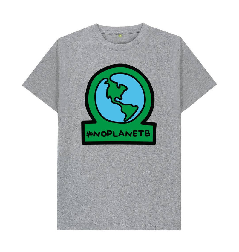 Men's Eco & Vegan Friendly 100% Organic Cotton Tshirt - #NoPlanetB