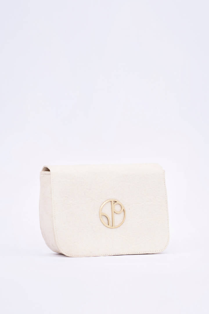 New York Piñatex® Belt Bag in Latte White