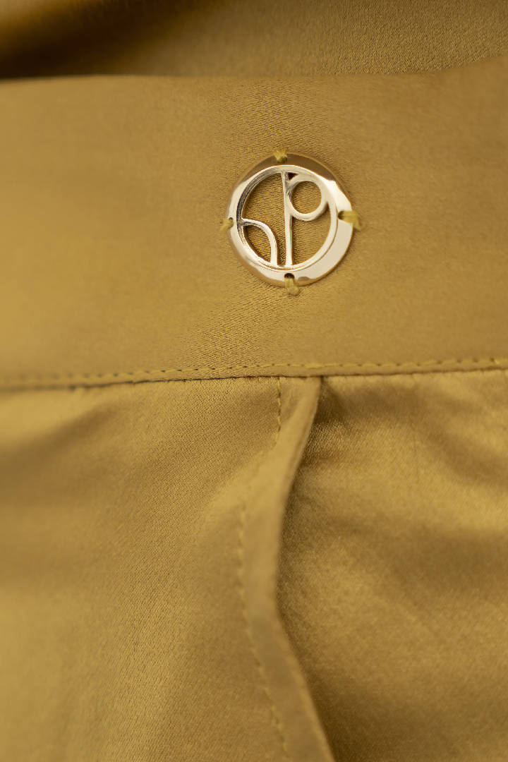 Manila Silk Tailored Shorts in Mimosa Yellow