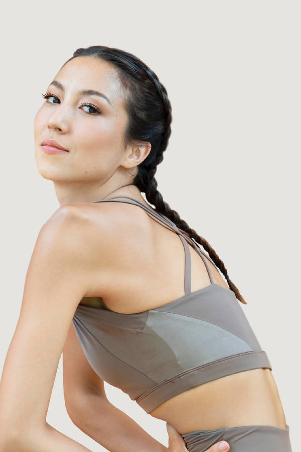 Stockholm Sport Bra Top in Jasper Brown