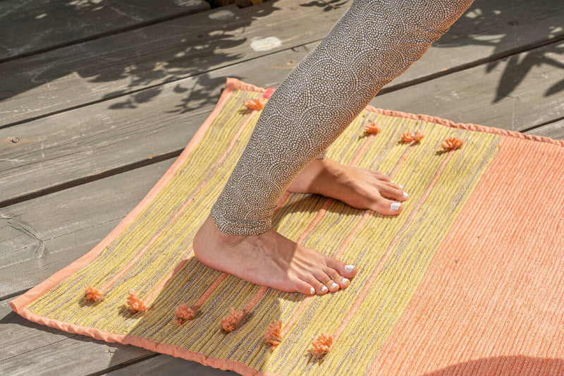 AYURVEDIC COTTON YOGA MAT (PINK)