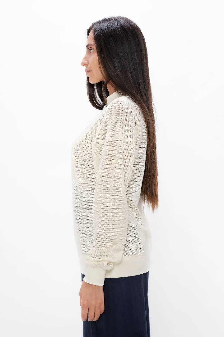 Philly - PYRATEX® Seaweed Fibre Cosy Sweater - Powder White